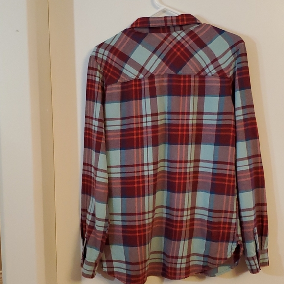 Ladies Columbia 100% Cotton Flannel Plaid Shirt Med 36-38 - Picture 6 of 11